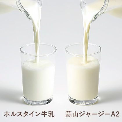 蒜山ジャージー牛乳とホルスタイン牛乳の比較
